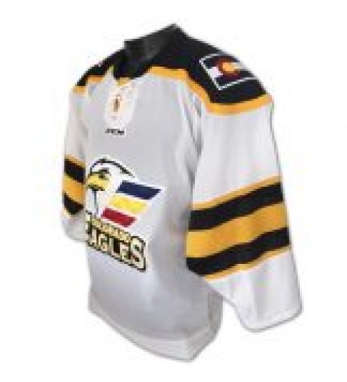 Custom ECHL Colorado Eagles Authentic Home Hockey Jersey White